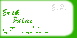 erik pulai business card